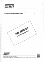 Voorbeeld pagina 1 van SUN TECH 80 Bedienungsanleitung