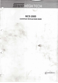 Voorbeeld pagina 1 van _MCS 2000 EUROPEAN VEHICLE CODE INDEX