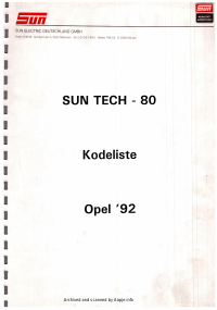 Voorbeeld pagina 1 van kodeliste-opel-92
