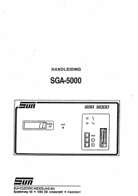 Voorbeeld pagina 1 van SGA-5000 Operators Manual Master - Dutch