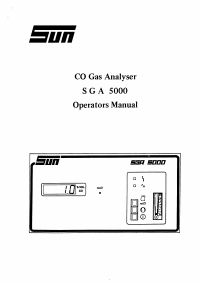 Voorbeeld pagina 1 van SGA-5000 Operators Manual Master - English