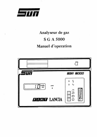 Voorbeeld pagina 1 van SGA-5000 Operators Manual Master - French