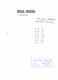 Voorbeeld pagina 1 van SGA-5000 Operators Manual Master - German