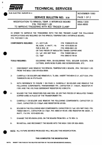 Voorbeeld pagina 1 van SGA-9000 - MGA-1200 Service Bulletin 508 Modification to rpm oil temp II interface board