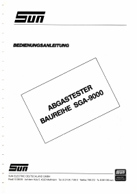 Voorbeeld pagina 1 van SGA-9000 German Manual