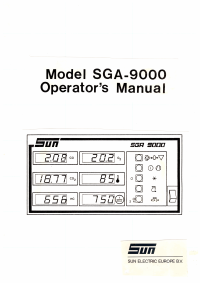 Voorbeeld pagina 1 van SGA-9000 Operators Manual Master Copy