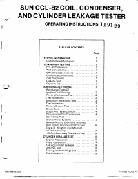 Voorbeeld pagina 1 van Sun CCL-82 Operators Instuctions