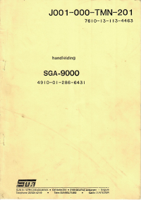 Voorbeeld pagina 1 van Sun handleiding SGA-9000 - 4910-01-286-6431