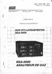 Voorbeeld pagina 1 van Sun parts & accessoires SGA-9000 - copy1