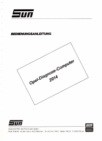 Voorbeeld pagina 1 van Bedienungsanleitung 2014 Opel Diagnose Computer 2014