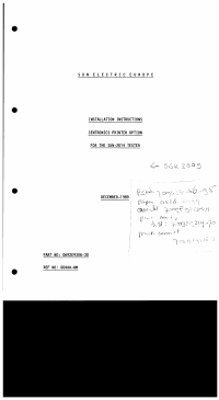 Voorbeeld pagina 1 van Installation Instructions Centronics Printer Option 2014 Tester SGK-2009 december 1989