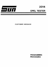 Voorbeeld pagina 1 van Opel Tester 2014 - Customer Message