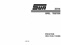 Voorbeeld pagina 1 van Printer instructions Opel Tester 2014
