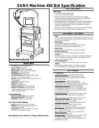 Voorbeeld pagina 1 van Sun Machine 450 Bid Specification