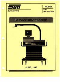 Voorbeeld pagina 1 van Sun Machine 500 Service Information