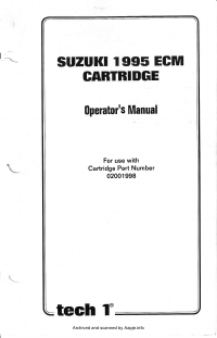Voorbeeld pagina 1 van Suzuki 1995 ECM Cartridge Operator\'s manual 08001494-005