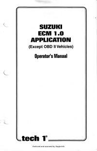 Voorbeeld pagina 1 van Suzuki ECM 1.0 Application Operator\'s manual 08001651-005