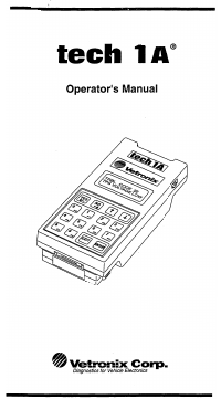 Voorbeeld pagina 1 van vauxhall tech1a user manual