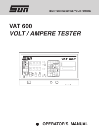 Voorbeeld pagina 1 van SUN VAT-600 HANDLEIDING RevE