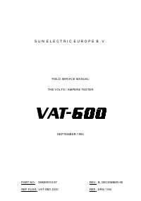 Voorbeeld pagina 1 van SUN VAT-600 SERVICE HANDLEIDING 2a