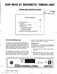 Voorbeeld pagina 1 van Sun Mag-81 Manual