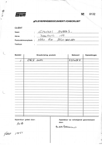 Voorbeeld pagina 1 van Afleverings Documentatie