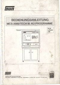 Voorbeeld pagina 1 van Bedienungsanleitung MCS 2000 - TECH 80 AU-Programme 01.95